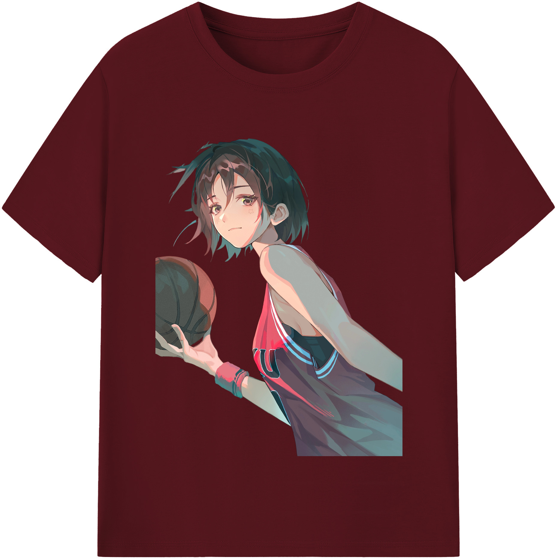 SLAM DUNK／スラムダンク 綿100％半袖Tシャツ（フロントプリント）